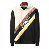 fendi sweat-shirts de designer luxe  hoodie stripe broderie